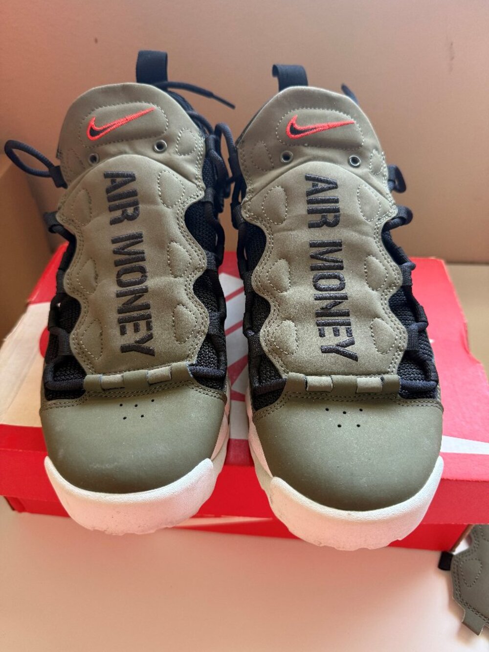 Nike Air Money Men's Olive/Black Authentic Rare sneakers